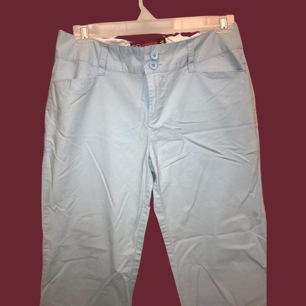 y2k pastel baby blue Capri pants 🌸